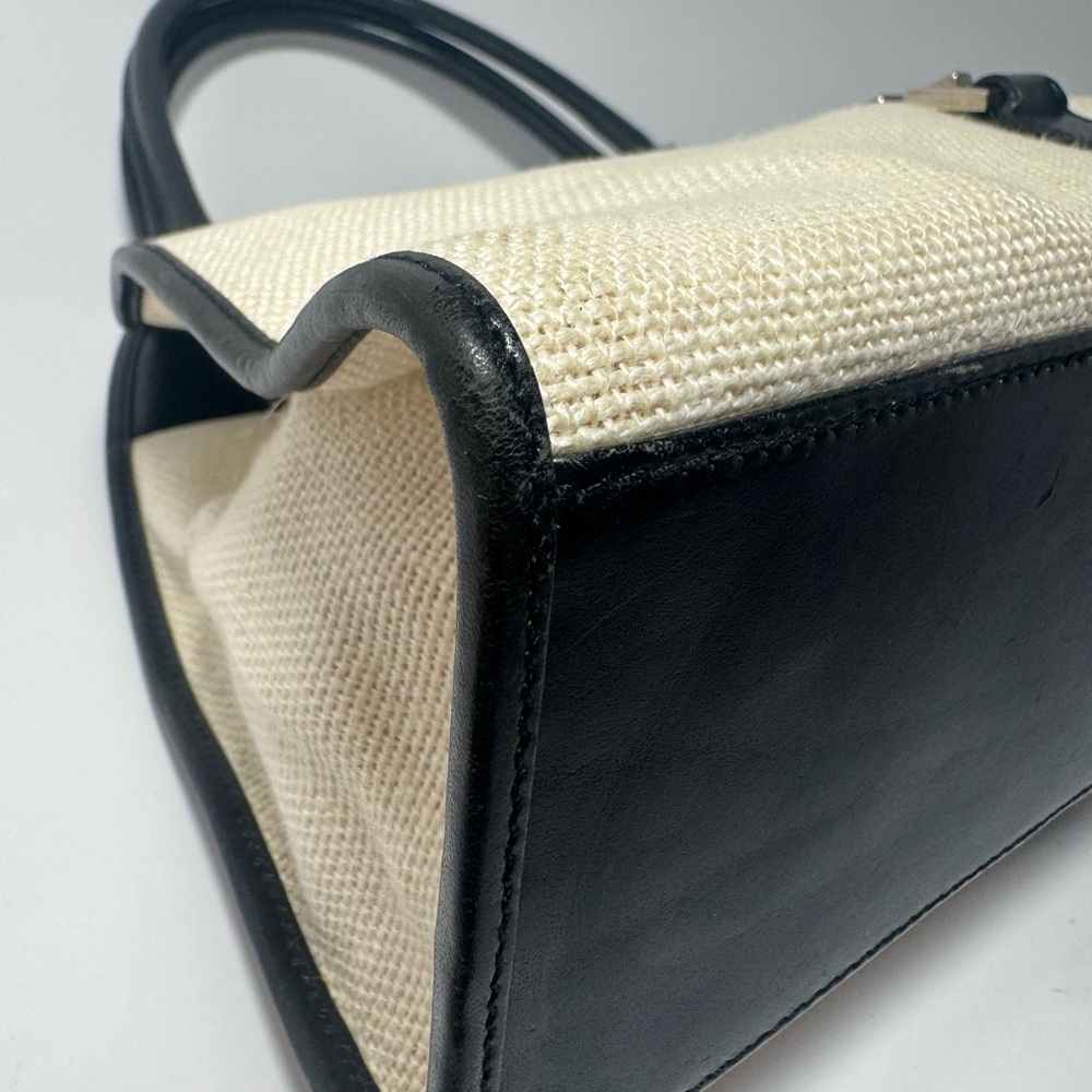 Gucci Jackie Bardot Piston Lock Hobo Black & White Cloth & Leather Luxury Bag - Picture 11 of 14